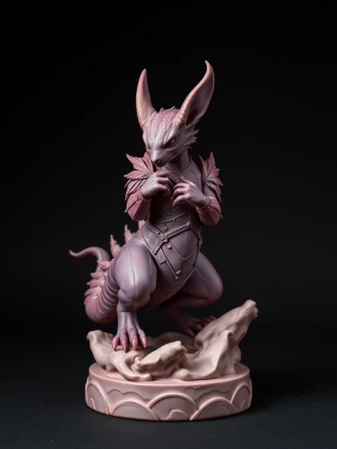 Зверь Лунного Затмения Нео-нуар — коллекционная 3D-фигурка