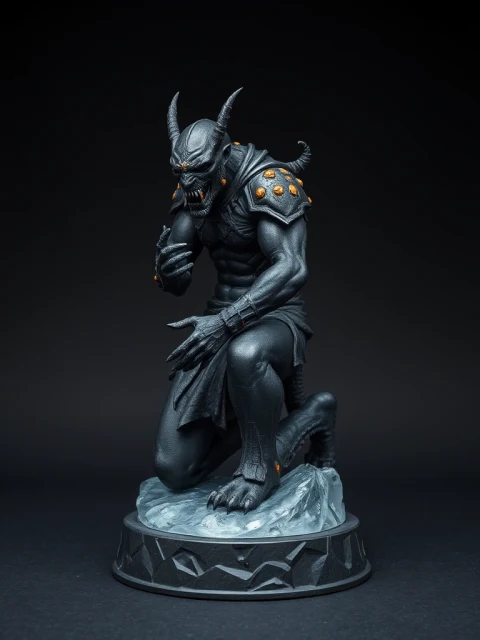Берсерк Обсидианового Шторма Постапокалипсис — коллекционная 3D-фигурка
