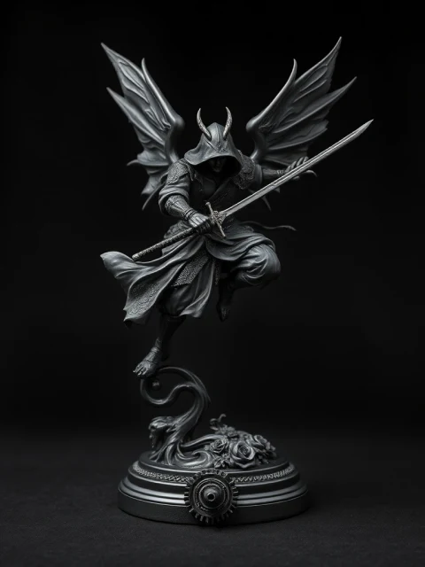 Ронин Туманного Предела Тёмное фэнтези — коллекционная 3D-фигурка