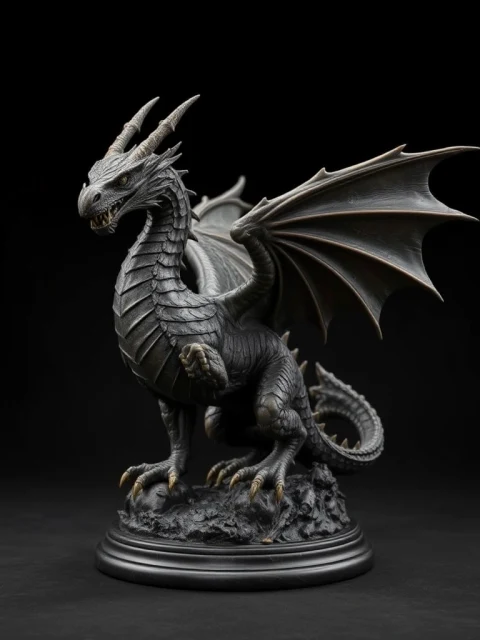 Дракон Ночного Шёпота Тёмное фэнтези — коллекционная 3D-фигурка