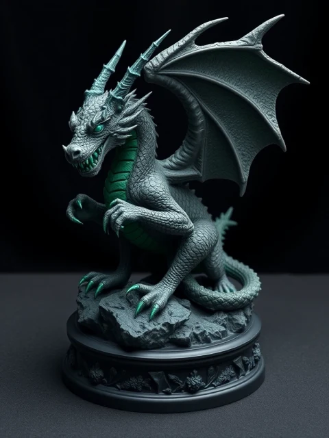 Дракон Холодного Расчёта Готика — коллекционная 3D-фигурка
