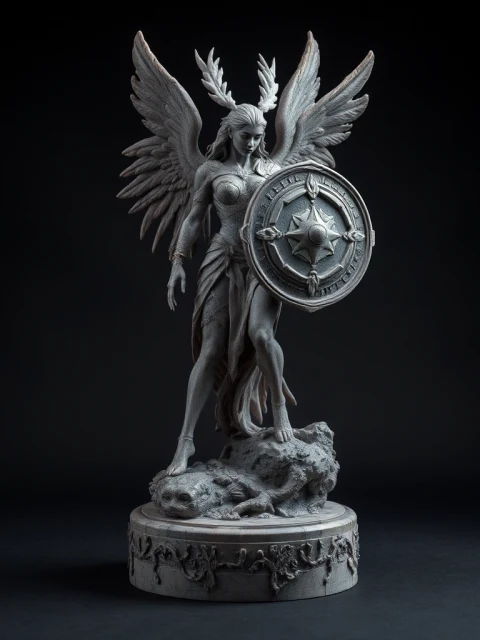 Валькирия Титанового Рассвета Киберпанк — коллекционная 3D-фигурка