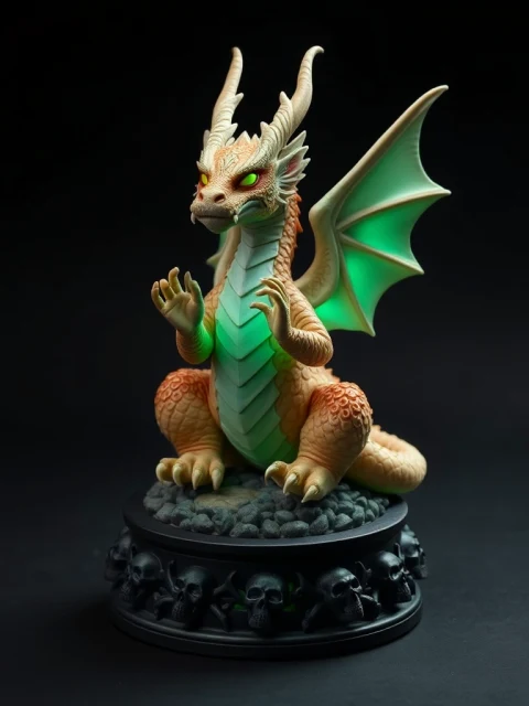 Дракон Серебряного Хора Этно-фэнтези — коллекционная 3D-фигурка