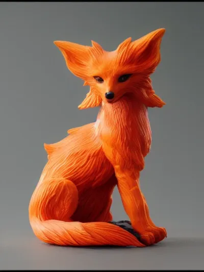 Кицунэ Туманного Предела Сай-фай — коллекционная 3D-фигурка