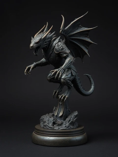 Зверь Алмазного Взора Тёмное фэнтези — коллекционная 3D-фигурка