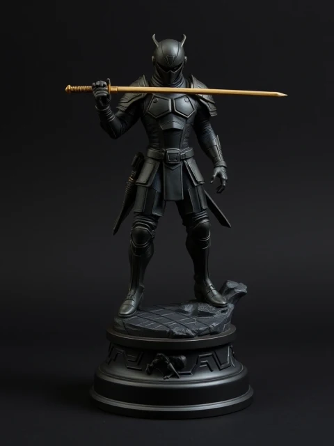 Ронин Полуночного Часа Нео-нуар — коллекционная 3D-фигурка