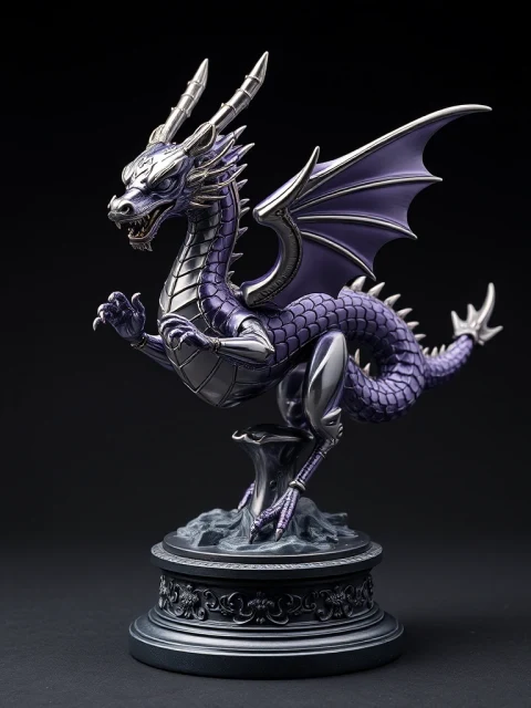 Дракон Ледяной Стали Меха — коллекционная 3D-фигурка