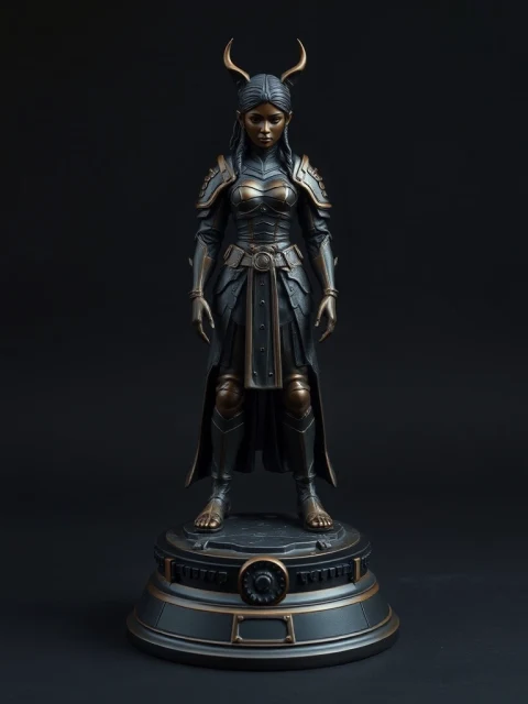 Жрица Алмазного Взора Киберпанк — коллекционная 3D-фигурка