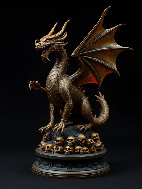 Дракон Космической Бездны Сай-фай — коллекционная 3D-фигурка