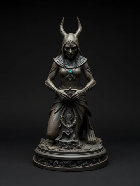 Некромант Звёздного Пепла Тёмное фэнтези — коллекционная 3D-фигурка