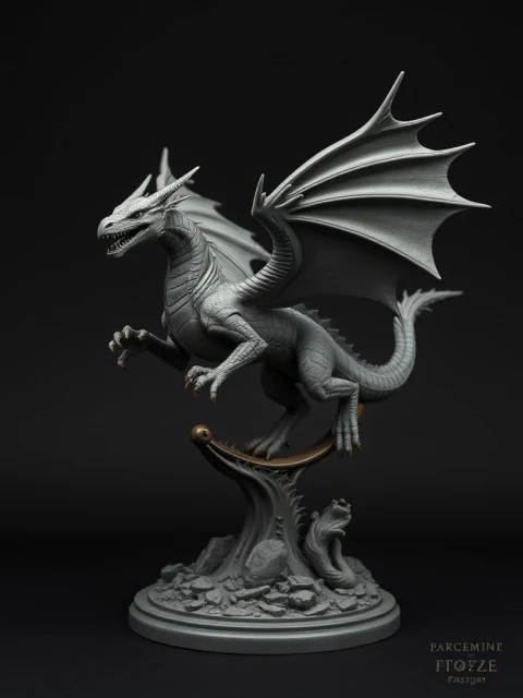 Дракон Тихого Убийства Этно-фэнтези — коллекционная 3D-фигурка