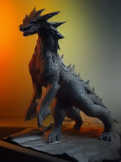 Дракон Янтарного Плена Тёмное фэнтези — коллекционная 3D-фигурка