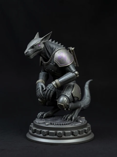 Зверь Неонового Пламени Постапокалипсис — коллекционная 3D-фигурка