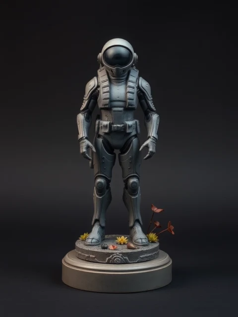 Меха-пилот Обсидианового Шторма Постапокалипсис — коллекционная 3D-фигурка