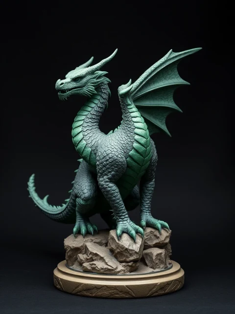 Дракон Янтарного Плена Барокко — коллекционная 3D-фигурка