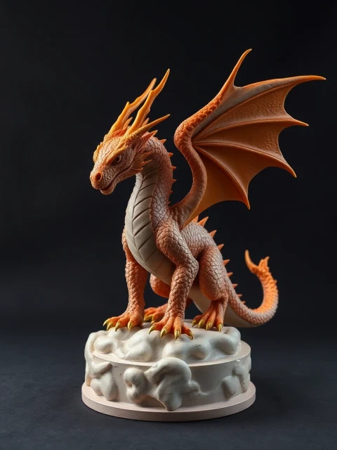 Дракон Космической Бездны Реализм — коллекционная 3D-фигурка