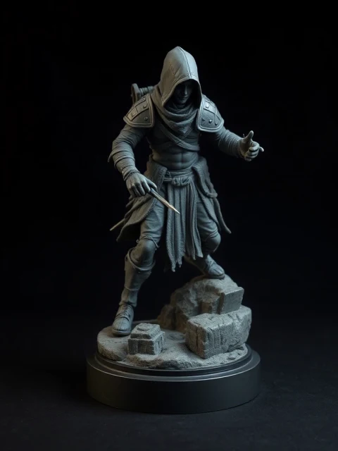 Ассасин Серебряного Хора Этно-фэнтези — коллекционная 3D-фигурка