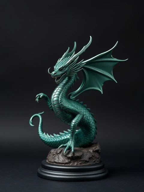 Дракон Полуночного Часа Реализм — коллекционная 3D-фигурка