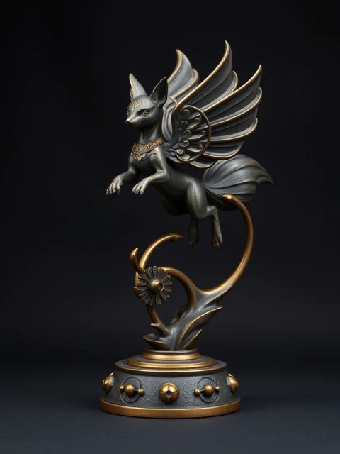 Кицунэ Космической Бездны Сай-фай — коллекционная 3D-фигурка