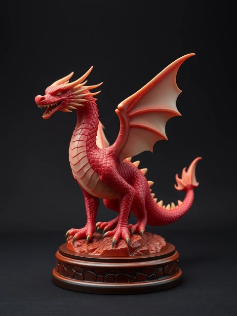 Дракон Ледяной Стали Этно-фэнтези — коллекционная 3D-фигурка