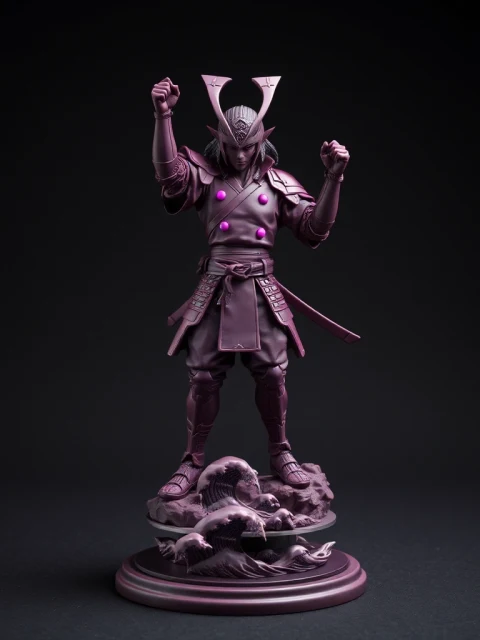 Самурай Громового Шага Аниме — коллекционная 3D-фигурка