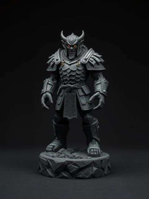 Голем Алмазного Взора Тёмное фэнтези — коллекционная 3D-фигурка