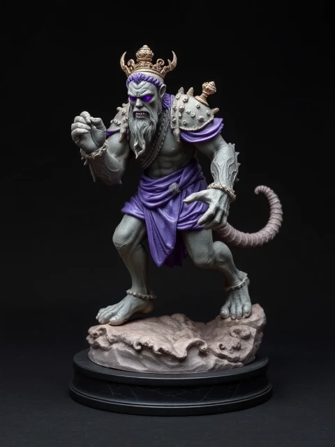 Голем Неонового Пламени Мифология — коллекционная 3D-фигурка