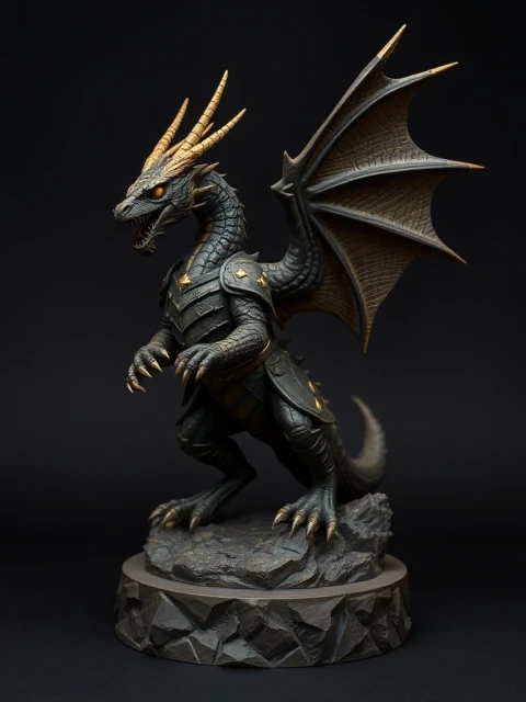Дракон Серебряного Хора Постапокалипсис — коллекционная 3D-фигурка