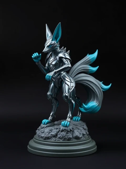 Кицунэ Сломанных Звёзд Мифология — коллекционная 3D-фигурка