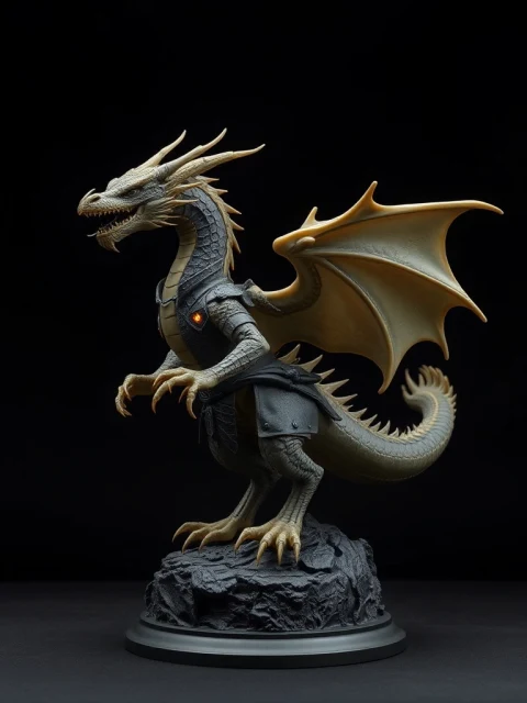 Дракон Золотого Трона Этно-фэнтези — коллекционная 3D-фигурка